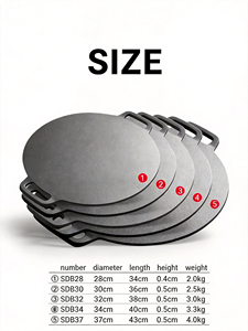 Sartén Tawa de Hierro Fundido Precurado de 11 Pulgadas - Sartén para Crepas con <span class=keywords><strong>Doble</strong></span> Asa para Dosa, Tortillas y Roti, Plancha Antiadherente de Alta Resistencia - Product Image 5