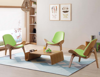 Fauteuil de salon nordique individuel, chaise longue, fauteuil de designer en forme de coquille pour salon et balcon, fauteuil inclinable avec structure en contreplaqué LICHANG