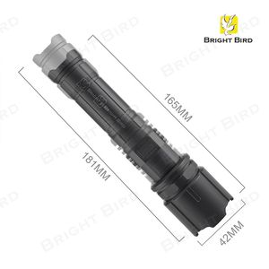 <span class=keywords><strong>900</strong></span> Lumens LED ngọn đuốc cắm trại dài phạm vi mạnh mẽ có thể sạc lại chiến thuật zoom led Đèn Pin Nhôm trắng đèn Pin - Product Image 2