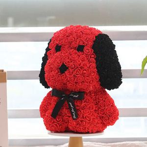 25CM Rose Dog Rose Box Fortune Dog unicornio Vida eterna gastar chino Día de San Valentín propuesta regalo de cumpleaños - Product Image 5