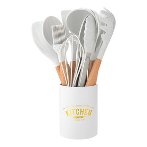 Wooden Handle Silicone Kitchenware 11-Piece Cooking Utensils Set - Product Image 5