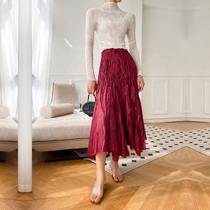 2024 été nouveau Miyake <span class=keywords><strong>jupe</strong></span> plissée décontracté demi-longueur danse <span class=keywords><strong>jupe</strong></span> grande balançoire a-ligne taille ample taille haute <span class=keywords><strong>jupe</strong></span> plissée - Product Image 4