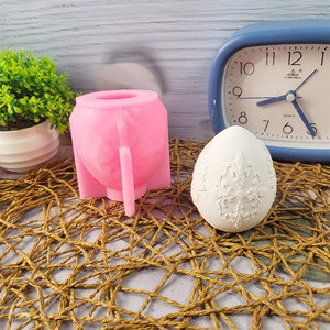 Moldes de fundición de resina hechos a mano para adornos decorativos DIY estilo Ins moldes de huevo de Pascua de silicona W0378 - Product Image 1