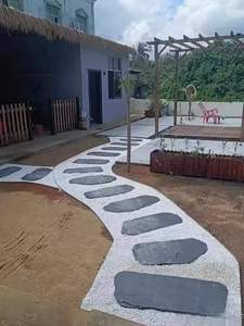 Giardino esterno balcone terrazza decorazione pavimento in <span class=keywords><strong>ardesia</strong></span> nera ad incastro pietre miliari - Product Image 6