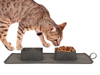 Bols en Silicone imperméables pour animaux de compagnie, meilleurs mangeoires ovales pour chats, plateau en caoutchouc lavable, Slow Food Grade, tapis à lécher pour chiens