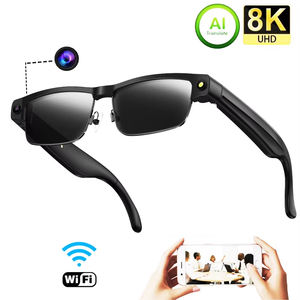 Lunettes intelligentes avec caméra 800W pour la reconnaissance intelligente des objets avec <span class=keywords><strong>traduction</strong></span> par IA, enregistrement vidéo et <span class=keywords><strong>traduction</strong></span> - Product Image 4