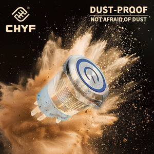 Chyf 12/16/19/22mm không thấm nước IP67 thép không gỉ Nút chuyển đổi momentary latching illuminate <span class=keywords><strong>LED</strong></span> Flat Head đẩy nút chuyển đổi - Product Image 5