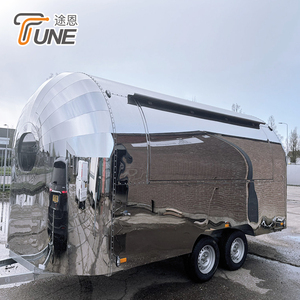 Remorque de vente ambulante de nourriture de rue conforme aux normes européennes, à double essieu, entièrement équipée d'une cuisine mobile - Product Image 1