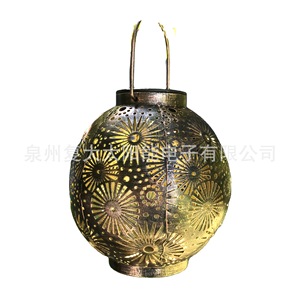 Lámpara Solar de Hierro con Panel Solar para Decoración de Jardín - Product Image 5