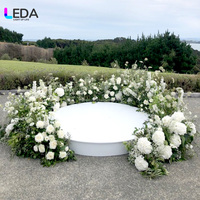 Plateforme de scène ronde en acrylique blanc de haute qualité LEDA pour la décoration de scène de mariage, de fête ou d'événement