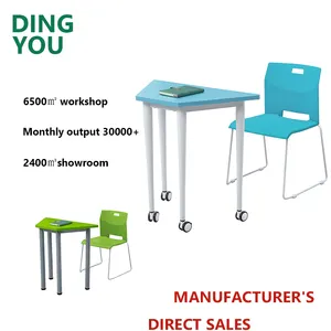 Wholesale Stackable Plastic Seat And Back College Classroom Furniture School Training Chair For University Student Study