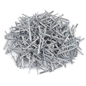 Rivets aveugles en aluminium à tête plate de type ouvert, rivets à percussion pleins à extrémité ouverte, norme ISO, finition galvanisée M2.4M3M3.2M4M5M6 - Product Image 4