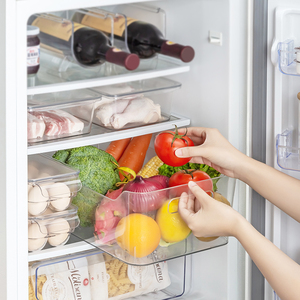 Comptoirs de cuisine empilable casier à vin en plastique organisateur de stockage vin eau <span class=keywords><strong>porte</strong></span>-<span class=keywords><strong>bouteille</strong></span> réfrigérateur support de stockage de vin - Product Image 3