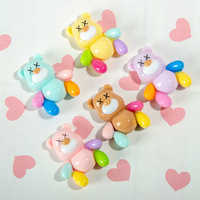 Couleur Animal Ours DIY Accessoires Téléphone Pendentif Porte-clés Résine Animal Résine Accessoires pour la Décoration