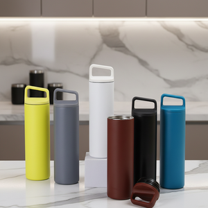 <strong>600ml</strong> Vacuum Insulated Bottle with Carry Handle, OEM Custom Logo Stainless Steel Thermal Water Bottle - Product Image 4