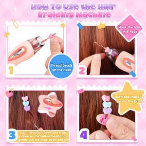 Kit de perles pour tresses de cheveux DIY pour filles de 6 à 12 ans, ensemble d'<span class=keywords><strong>accessoires</strong></span> de cheveux tendance, fabrication de <span class=keywords><strong>bijoux</strong></span> pour enfants, tresses, cadeaux d'anniversaire - Product Image 4