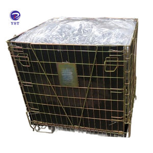 Grande boîte en métal pliable avec inserts en plastique sur les côtés pour stocker les préformes d'animaux domestiques - Product Image 1