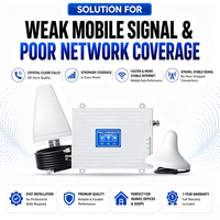 Amplificateur de signal mobile 4G LTE à gain élevé, tri-bande 900 1800 2100 MHz, répéteur GSM, amplificateur de signal pour la maison, le bureau, couverture de 500 m²