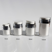 Flacon pompe airless de luxe en plastique pour cosmétiques, 5ml-120ml, pot double paroi pour soins de la peau 15g-100g, masques faciaux et perruques