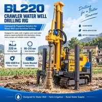 Foreuse sur chenilles BL220 220m pour puits d'eau, machine de forage de 90-315mm pour puits et irrigation agricole