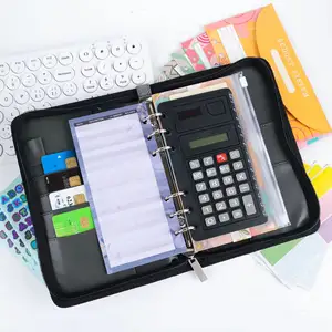 Calculatrice de poche A6 fonction Portable Mini calculatrice à 6 trous pour classeur à feuilles mobiles fournitures de bureau scolaire