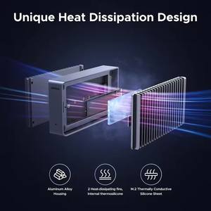 Boîtier UGREEN M.2 NVMe 40 Gbps 8 To pour SSD, compatible <span class=keywords><strong>Thunderbolt</strong></span> 4, avec dissipation thermique à double ailette en aluminium - Product Image 6
