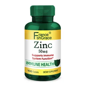 Comprimés de zinc Soutien immunitaire 50 mg Caplets 100 Ct