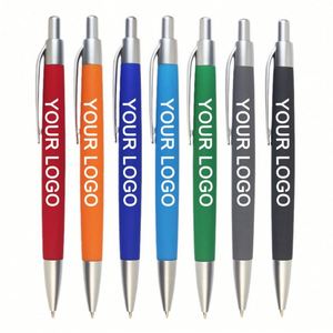 Bolígrafos Promocionales con Logotipo Personalizado, Recubrimiento de Goma Suave, Bolígrafo de Plástico con Diseño Deportivo, Ancho de Escritura de 0.7 mm - Product Image 1