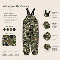 Puresun Livraison Rapide Salopettes Garçons Personnalisées Camouflage Imperméables Chasse Extérieur Enfants 1-6 Ans Vente en Gros