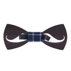 Ensemble de <span class=keywords><strong>noeud</strong></span> <span class=keywords><strong>papillon</strong></span> <span class=keywords><strong>en</strong></span> <span class=keywords><strong>bois</strong></span> de conception creuse de moustache de haute qualité pour le <span class=keywords><strong>mariage</strong></span> des hommes - Product Image 5