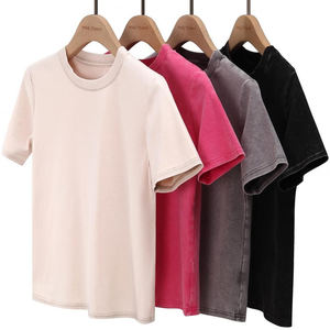 เสื้อครอปท็อปผู้หญิง ผ้าฝ้าย 100% สไตล์วินเทจ ล้างสีดำแบบดิสเทรส พิมพ์โลโก้ตามสั่ง ราคาโรงงาน - Product Image 2