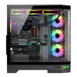 SAMA thiết kế mới gamming trường hợp máy tính Tempered Glass Máy tính để bàn trường hợp máy tính lưu trữ lớn PC Casse PC tủ - Product Image 3