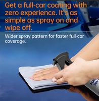 Cera para Auto en Aerosol sin Agua, Revestimiento Nano, Protección de Pintura, Pulido Rápido, Aerosol de Brillo, Cera Hidrofóbica para Auto con Super Brillo