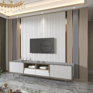 Sofà TV di lusso sfondo papier peint marbre <span class=keywords><strong>per</strong></span> la decorazione della parete del salotto - Product Image 1