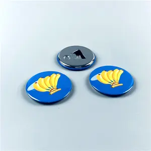 Promotionele Custom Sublimatie Blanco Logo Printing Button Pin Metalen Tin Blik 58Mm Flesopener Knop Badge Met Magneet