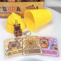 12pcs/set Kedatangan Baru Kotak Misteri Es Krim Kapsul Kejutan Ransel Perhiasan Gantungan Kunci Tali Capybara Kotak Misteri Boneka Mainan