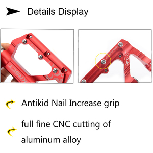 <span class=keywords><strong>Pedales</strong></span> de bicicleta BUCKLOS OEM/ODM, <span class=keywords><strong>pedales</strong></span> de bicicleta <span class=keywords><strong>MTB</strong></span> de aluminio ultraligeros planos CNC, rodamiento antideslizante para bicicleta de montaña DH XC - Product Image 6