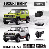 SJY-HG4-53 Coche RC Eléctrico Listo para Usar, Escala 1/16, JIMNY, Vehículo Todoterreno, 2.4Ghz, 4 Canales, Control Remoto de 60M, Cable USB, Aleación