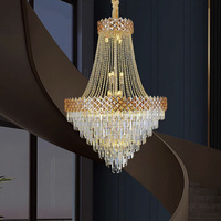 ENSEMBLE Éclairage Hôtel Villa Salon Intérieur Décoratif Moderne De Luxe K9 Lustre En Cristal pour Mariage