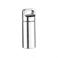 Caja de pastillas para acampar al aire libre de acero inoxidable de fábrica, soporte para botella de viaje, contenedor, piezas de repuesto para enrutador cnc