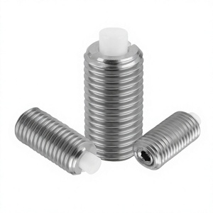 K1381 Plongeur à ressort standard, force de ressort D=M08 L=22, acier inoxydable, plat, compatible : PIN POM - Product Image 1
