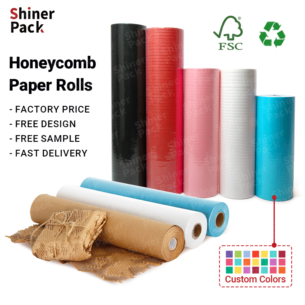 Honeycomb Paper Roll Available in Brown and More Colors Ready to Shiop Quality Honeycomb Packaging Paper Factory Hot Sale
