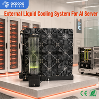 Sistema de Refrigeración Líquida Externo OCOCOO FC700-A360D con Matriz de 9 Ventiladores, Bomba Integrada, Depósito y Radiador para Servidor de IA, GPU y Aplicaciones Médicas