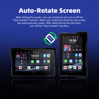 EKIY 7 inci Android 13 Navigasi GPS Motor Nirkabel CarPlay Android Auto Layar Sentuh 8 inti 2+32GB Google Play Monitor TPMS