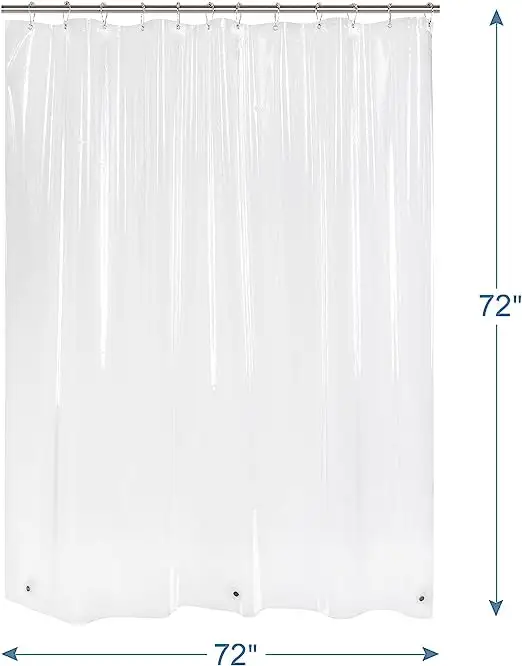 Shower Curtain Liner Waterproof Plastic Cute Lightweight PEVA Shower Curtains for Bathroom