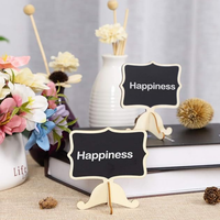 Petit tableau noir décoratif en bois personnalisable et réutilisable avec impression UV pour mariage, idéal pour la décoration de table de restaurant
