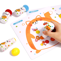 12 couleurs 18MM plumes 25ml lavable point marqueur ensemble Bingo marqueurs activité bricolage peinture Art dessin jouet avec carte à colorier