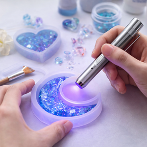 Stylo lampe torche UV portable 365nm 395nm rechargeable par USB pour le durcissement UV du gel à ongles, de la résine et l'artisanat <span class=keywords><strong>DIY</strong></span> - Product Image 2