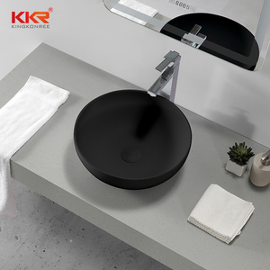 <span class=keywords><strong>Lavabo</strong></span> de Superficie Sólida Acrílica con Acabado Mate/Brillante en Color Negro, <span class=keywords><strong>Lavabo</strong></span> Sobre <span class=keywords><strong>Encimera</strong></span>, <span class=keywords><strong>Lavabo</strong></span> de Superficie Sólida Acrílica - Product Image 5