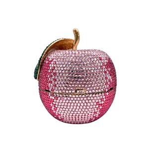 Aimiqi Apple <strong>Peach</strong> Diamond Luxury Fashion Evening <strong>Clutch</strong> <strong>Bag</strong> for Women Waterproof Adjustable Strap Polyester Lining New - Product Image 3